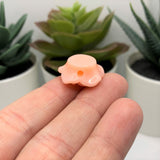Peach Chunky Rose Flower Beads, 20x20mm