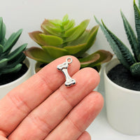 4, 20 or 50 Pieces: Silver Dog Bone 3D Charms