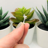 4, 20 or 50 Pieces: Silver Dog Bone 3D Charms