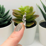 1, 4, 20 or 50 Pieces: Silver Baseball Player 3D Charms