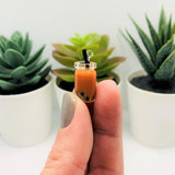 Brown Coffee Boba Milk Tea Charms, 27x12mm