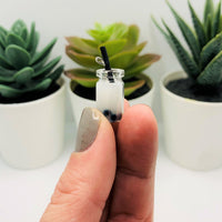 4 or 12 Pieces: White Boba Milk Tea 3D Charms