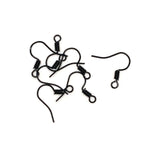 100 or 500 Pieces: Black Enamel Coated Fish Hook Earring Wires