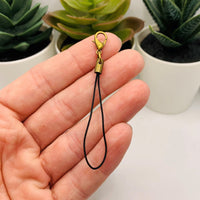 4, 20 or 50 Pieces: Black and Bronze Cell Phone Lanyard Wrist Straps