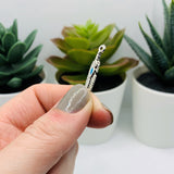 4, 20 or 50 Pieces: Silver Feather Charms with Blue Center
