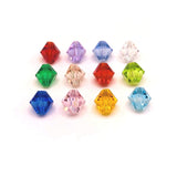 4, 20 or 50 Pieces: 6 mm Bicone Light Green Imitation Crystal August Birthstone Beads