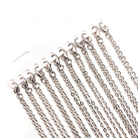12 or 72 Pieces: 17 7/8" Pre-made Antiqued Silver Necklace Chains