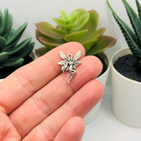 4, 20 or 50 Pieces: Silver Fairy Sprite Charms