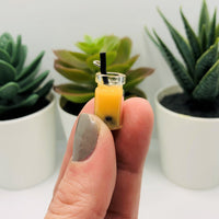 Peach Boba Milk Tea Charms, 27x12mm