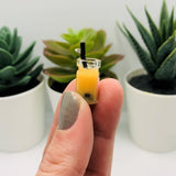 Peach Boba Milk Tea Charms, 27x12mm