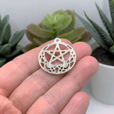 4, 20 or 50 Pieces: Silver Celtic Knot Pentacle Charms