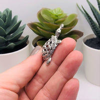 4, 20 or 50 Pieces: Silver Turtle Tortoise Charms