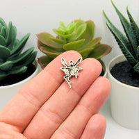 4, 20 or 50 Pieces: Silver Fairy Sprite Charms