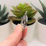 Silver Pentacle Pentagram Wiccan Charms, 31x28mm