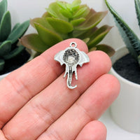 4, 20 or 50 Pieces: Silver Tibetan Elephant Head Charms