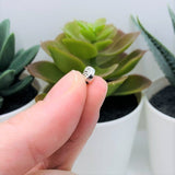 4, 20 or 50 Pieces: Small Silver Evil Eye Spacer Beads