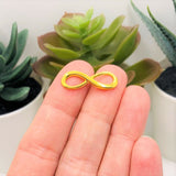 Gold Infinity Connector Charms, 23x8mm