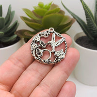 4, 20 or 50 Pieces: Silver Hummingbird Pendant Charms