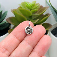 4, 20 or 50 Pieces: Small Silver Scroll Embellishment Charms
