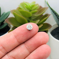 4, 20 or 50 Pieces: Small Silver Evil Eye Spacer Beads
