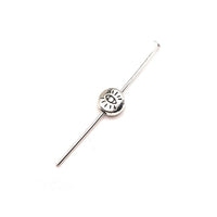 4, 20 or 50 Pieces: Small Silver Evil Eye Spacer Beads