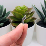 4, 20 or 50 Pieces: Silver Filigree Crescent Moon Charms - Double Sided