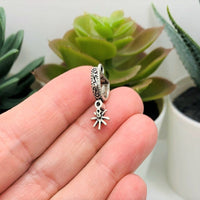 4, 20 or 50 Pieces: Silver Cowboy Spur 3D Charms