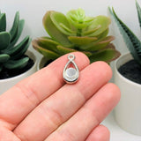 4, 20 or 50 Pieces: Silver Toned Acrylic Charm with Rhinestone