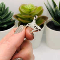 4, 20 or 50 Pieces: Silver Killer Whale Orca Charms