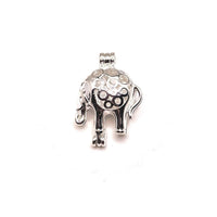 4 or 20 Pieces: Silver Plated Elephant Bead Diffuser Lockets