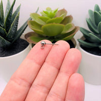 4, 20 or 50 Pieces: Silver 304 Stainless Steel Stud Earring Ball with Loop