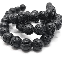 6 mm Black Lava Stone Diffuser Beads