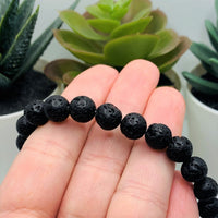 6 mm Black Lava Stone Diffuser Beads