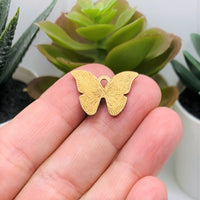 Yellow and Black Enamel Butterfly Charms, 18x15mm