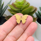 Yellow and Black Enamel Butterfly Charms, 18x15mm
