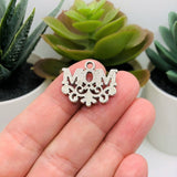 4, 20 or 50 Pieces: Silver Filigree Mom Charms