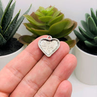 4, 20 or 50 Pieces: Silver Blessed Be Heart Wiccan Charms