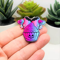 1, 4 or 20 Pieces: Punk Valentine's Day Cupcake Charms - Double Sided