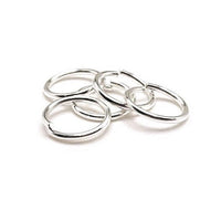 100, 500 or 1,000 Pieces: 10 mm Silver Plated Open Jump Rings, 18g